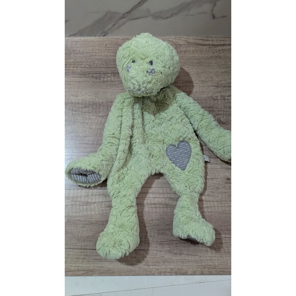 Demdaco Green Dinosaur Plush Lovey Blanket Toy stuffed animal 17" - Picture 5 of 7
